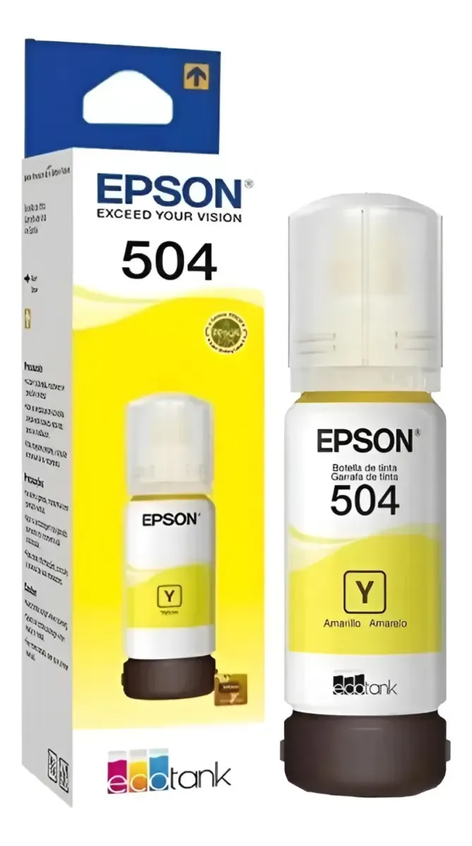 Botella Tinta Epson 504 T504 Color L4150 4160 6161 Tinta Amarillo
