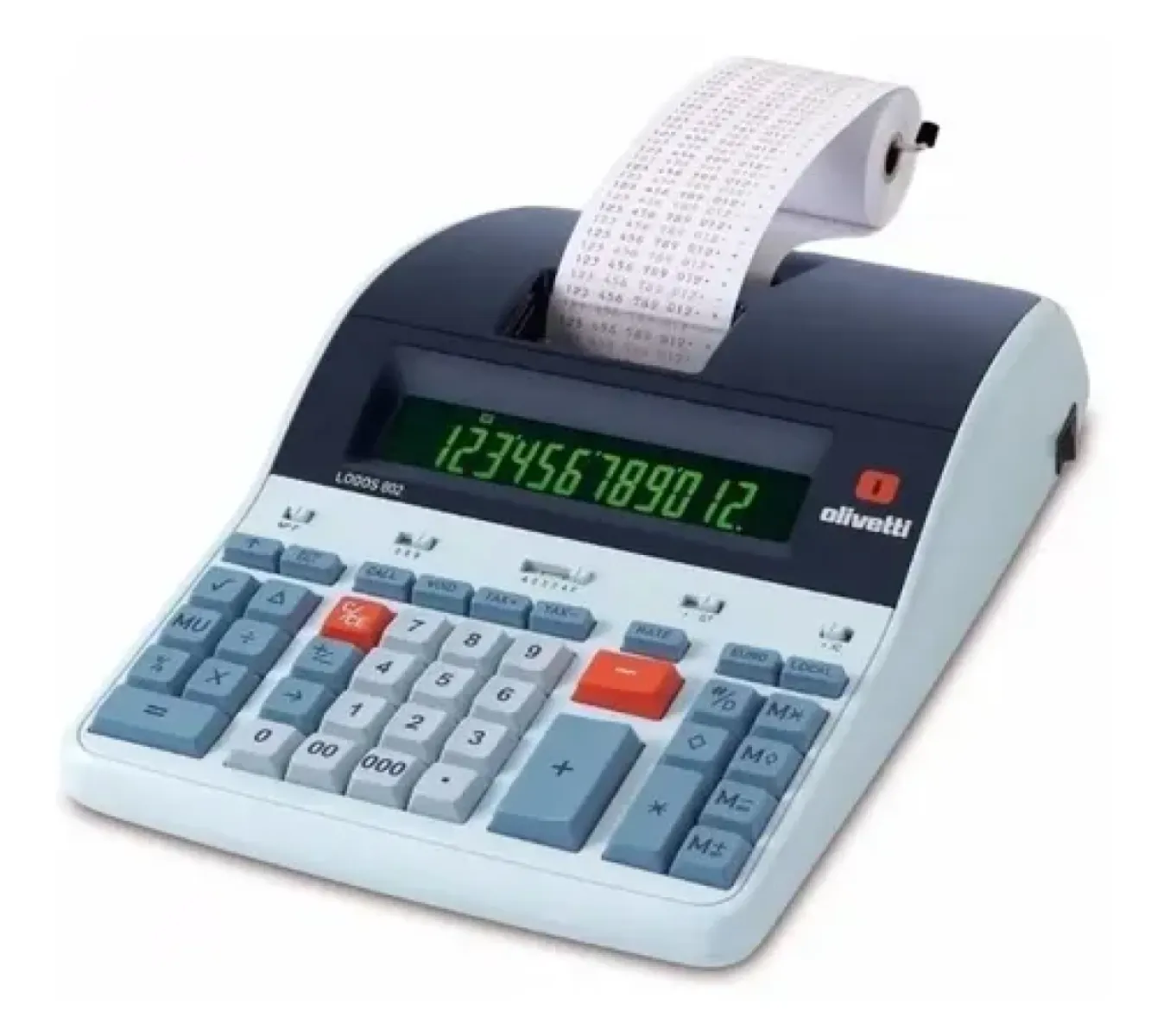 Calculadora Profesional Olivetti Logos 802 con Impresor Blanco