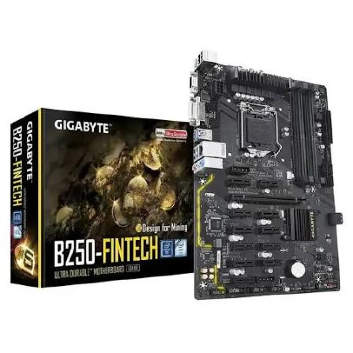 Motherboard Gigabyte GA-B250-FinTech – Intel LGA 1151 para Minería y PC
