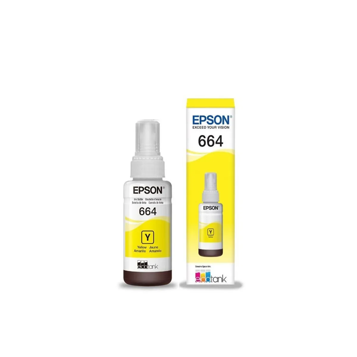 Tinta Epson 664 amarillo L110 L200 L350 L355 L1300 
