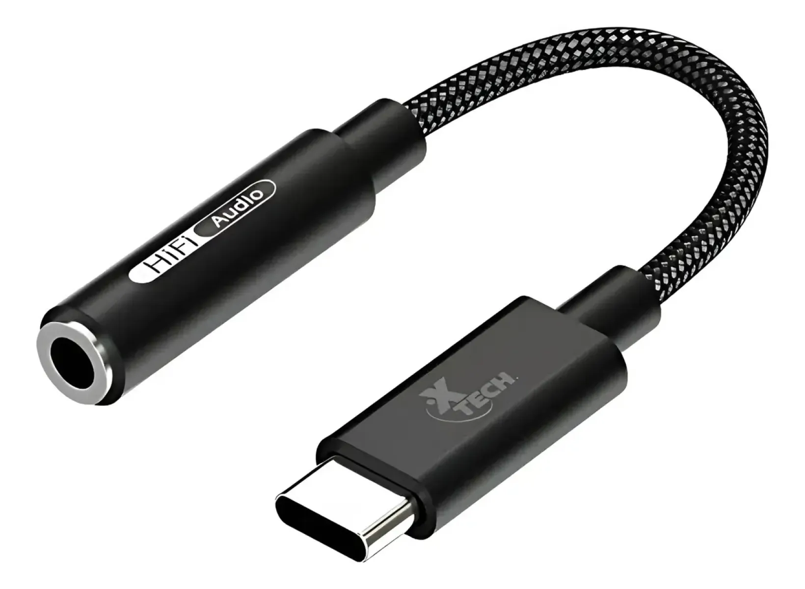 Adaptador Usb-c A Conector 3.5mm Hembra Audífonos Xtc-509 Negro