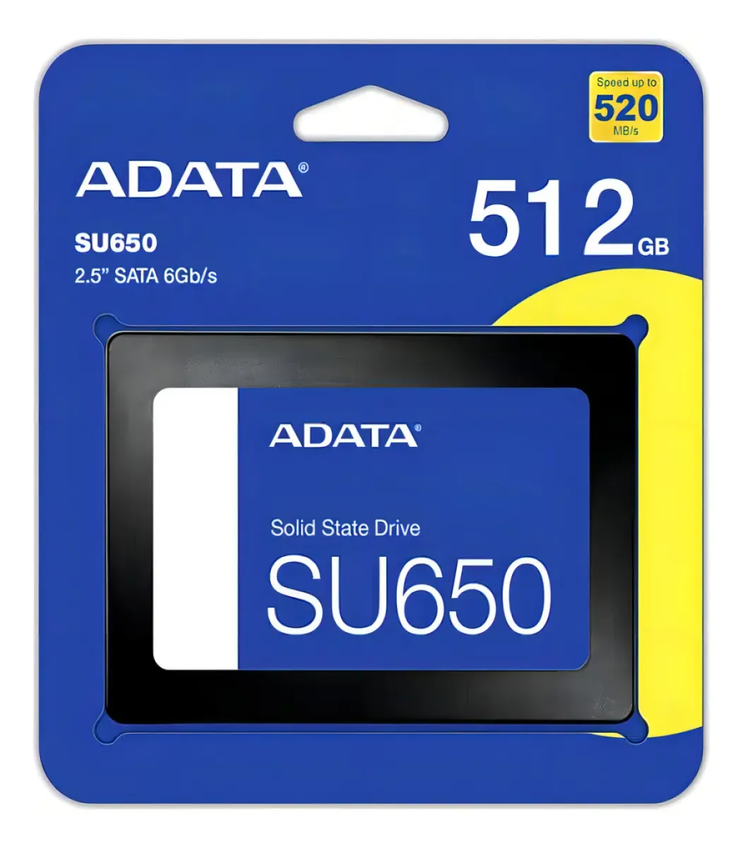 Disco Solido Ssd Adata 512gb Asu650 520/450mbps 2.5 Sata 3d