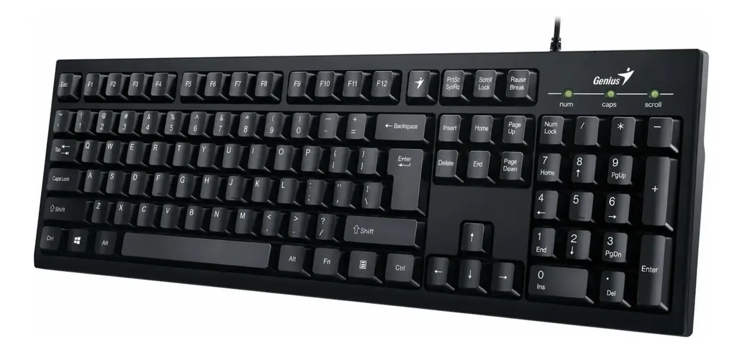 Teclado Alámbrico Marca Genius Kb-100 Windows /mac /linux Teclado Negro