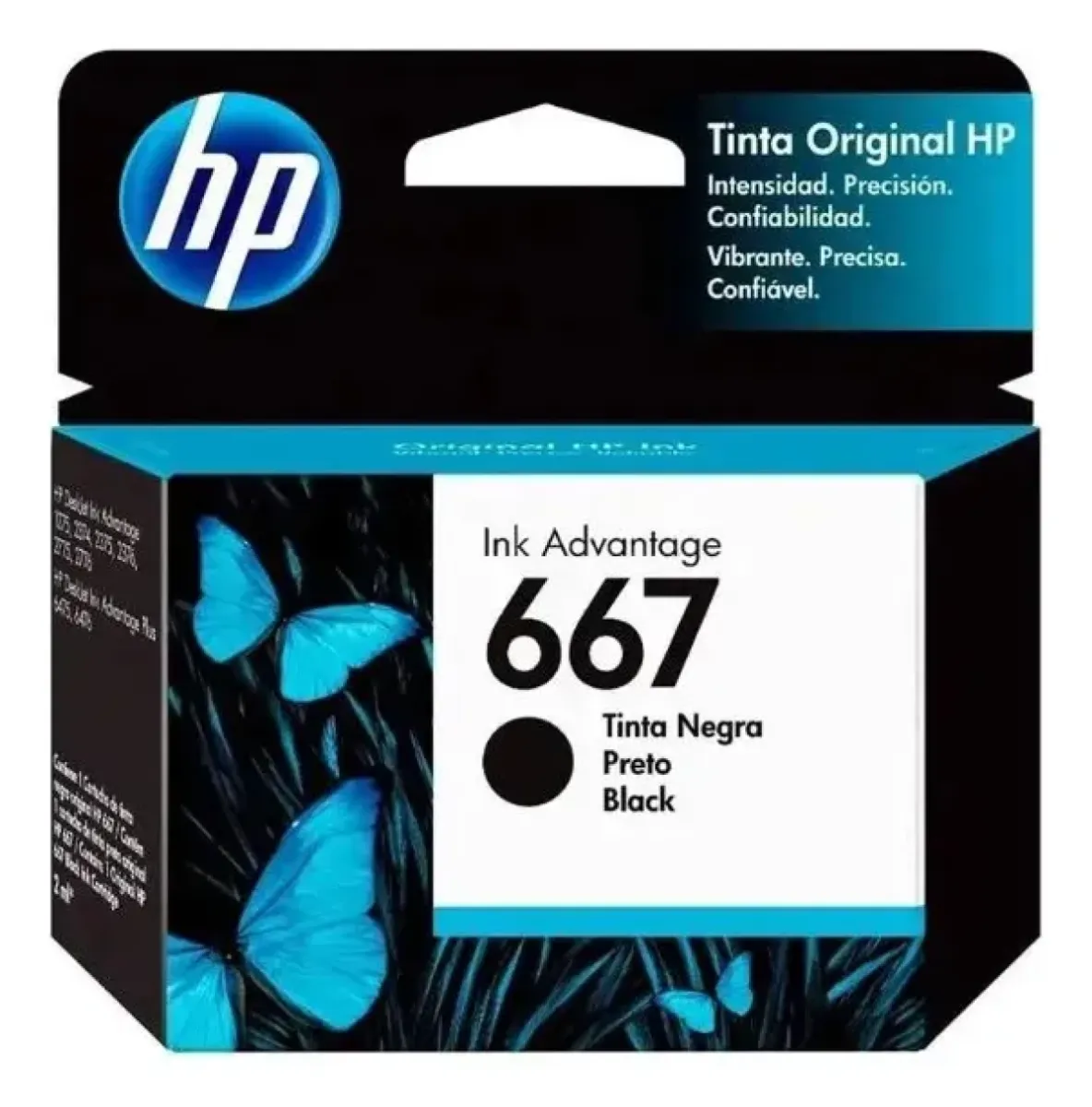 Cartucho De Tinta Hp 667 Deskjet Ink Advantage Negro 2 Ml